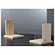 Barreira de proteção anti-contágio de mesa, Design Wood, 65x95 cm com abertura de 8x32 cm s3