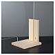 Barreira de proteção anti-contágio de mesa, Design Wood, 65x95 cm com abertura de 8x32 cm s5