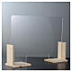 Plexiglass screen Wood Design h 65x95 cm- cutout window h8x32 cm s2