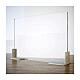 Barreira acrílica de proteção anti-contágio de mesa, Design Wood, 50x180 cm s1