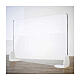 Free-standing plexiglass screen for tables- Book Design line krion h 50x180 cm s1
