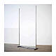 Plexiglass divider h 190x90 cm with metal supports s1