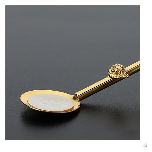 Spoon with pole for Eucharist distribution, 17.70 inc 2