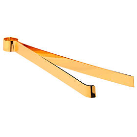 Gold plated Communion host tongs, 16 cm s7
