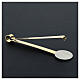 Gold plated Communion host tongs, 16 cm s2