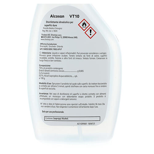 Disinfettante per superfici professionale Alcosan VT10 750 ml 4