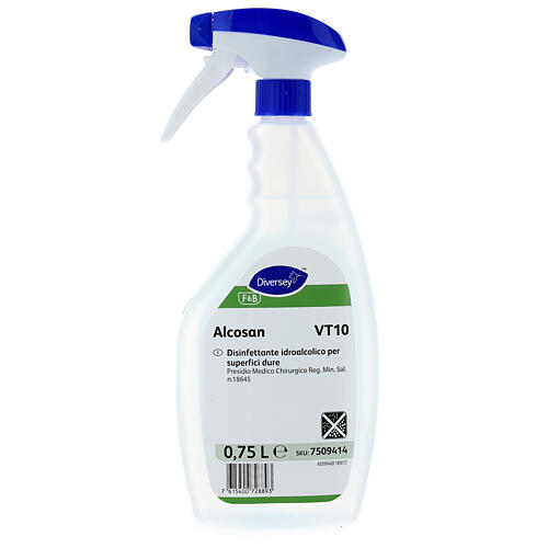 Alcosan VT10 hydroalcoholic spray disinfectant for hard surfaces 1