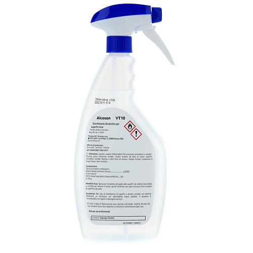 Alcosan VT10 hydroalcoholic spray disinfectant for hard surfaces 3