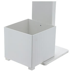 Coluna para distribuidor de gel desinfetante para mãos com estante e lixeira para EXTERIOR s6