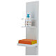 Coluna para distribuidor de gel desinfetante para mãos com estante e lixeira para EXTERIOR s5