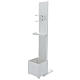 Hand sanitizer dispenser stand with gloves shelf and waste bin OUTDOOR USE s1