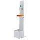 Hand sanitizer dispenser stand with gloves shelf and waste bin OUTDOOR USE s3