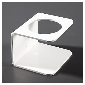 Hand sanitizer dispenser holder in white plexiglass s3