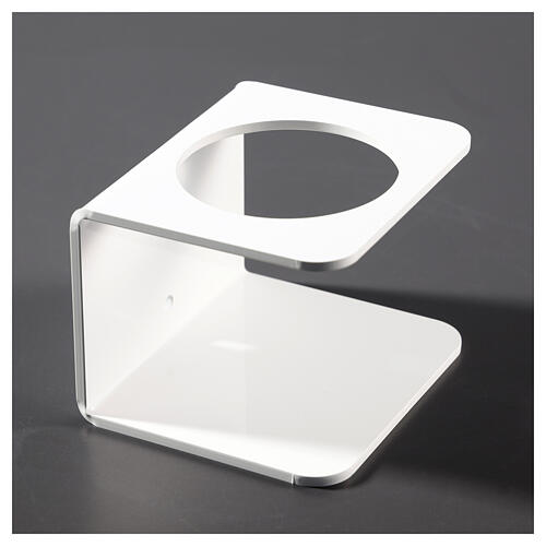 Hand sanitizer dispenser holder in white plexiglass 3