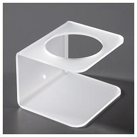 Wandhalter aus satiniertem Plexiglas für Händedesinfektionsmittel s3