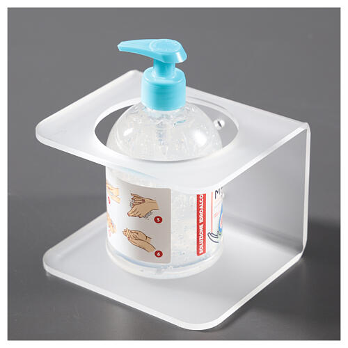 Wall-mounted dispenser holder made of satin-finish plexiglass 2