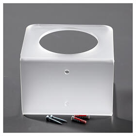 Porta-dosificador de pared de plexiglás satinado s4