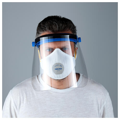 Przyłbica ochronna osłona twarzy plastik przezroczysty zapobiegająca zarażeniu 2