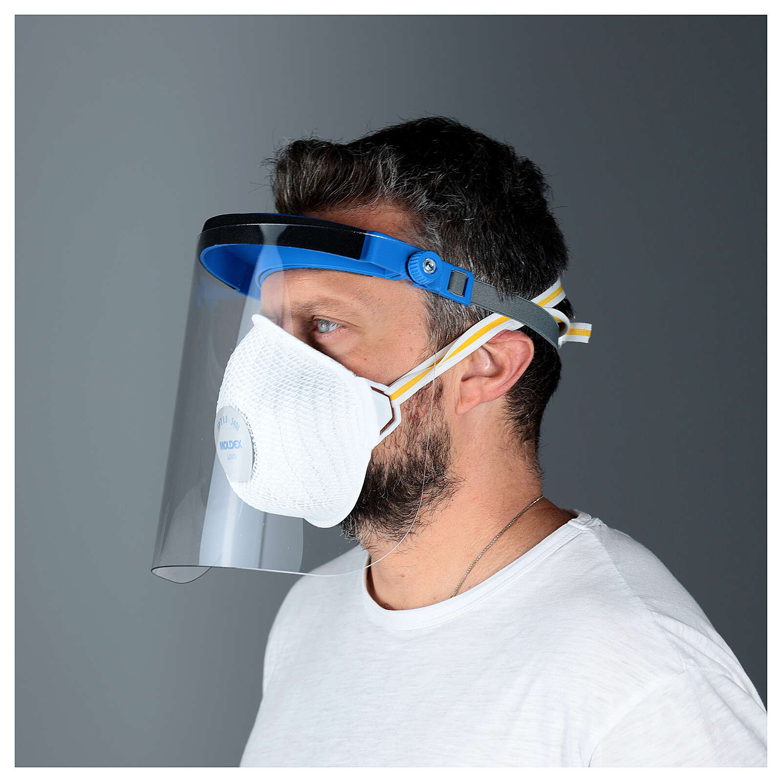 Viseira de proteção de plástico transparente anti-contágio 3