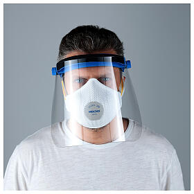 Protective plastic visor against contagion s2