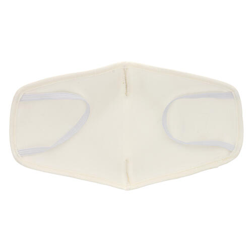 Fabric reusable face mask with ivory edge 5