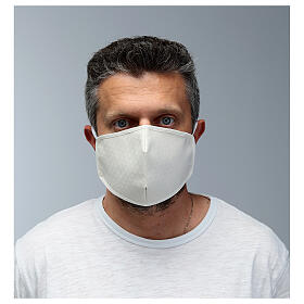 Mascarilla de tela reutilizable marfil s2