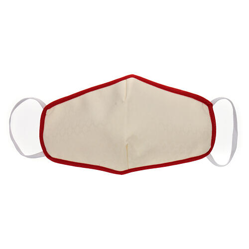Fabric reusable face mask with red edge 1