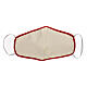 Fabric reusable face mask with red edge s1