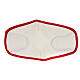 Fabric reusable face mask with red edge s5