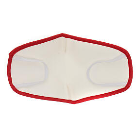 Mascarilla de tela reutilizable borde rojo s5