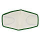 Fabric reusable face mask with green edge s5