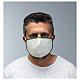 Masque en tissu réutilisable bord vert s2