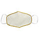 Masque lavable en tissu ivoire/or s1