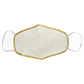 Washable fabric mask ivory/gold s1