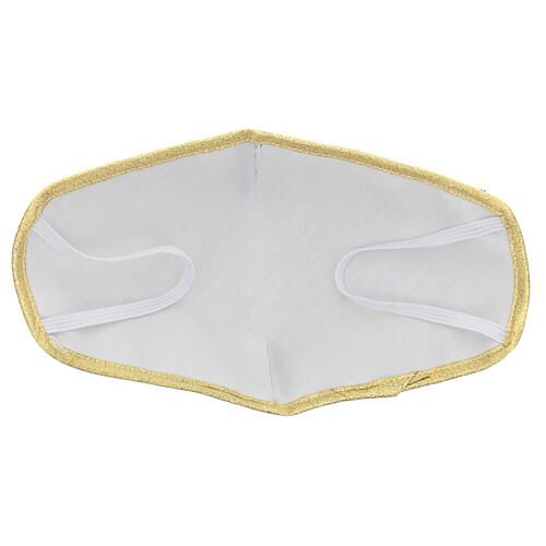 Washable fabric mask ivory/gold 3