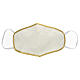 Washable fabric mask ivory/gold s1