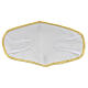 Washable fabric mask ivory/gold s3