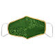 Washable fabric mask green/gold edge s1