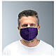 Washable fabric mask violet/gold s2