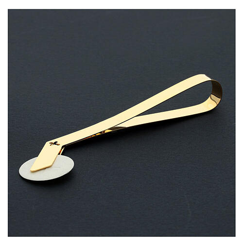 Gold plated tongs for altar bread, 16 cm 3