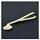 Gold plated tongs for altar bread, 16 cm s3