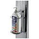 Adjustable hand disinfectant dispenser stand in metal, for outdoor use s4