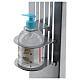 Adjustable hand disinfectant dispenser stand in metal, for outdoor use s6