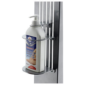 Porta dispenser gel igienizzante regolabile metallo PER ESTERNI s4