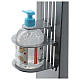 Porta dispenser gel igienizzante regolabile metallo PER ESTERNI s2