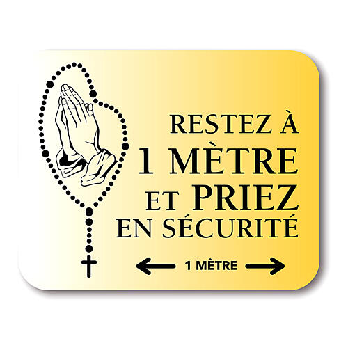 Adesivi removibili 8 PZ - MANTIENI 1 MT PREGA IN SICUREZZA - FRA 1