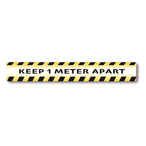 KEEP 1 METER APART removable stickers 2 pcs 1