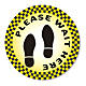 Removable stickers 6 PIECES - PLEASE WAIT HERE - 6 in diameter s1
