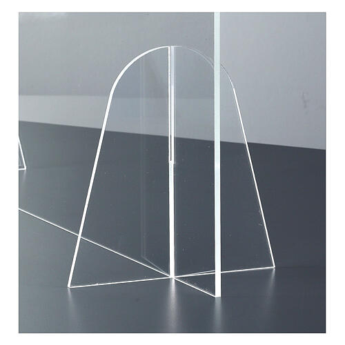 Panel anti-aliento de protección de plexiglás de mesa h 65x90 cm 4