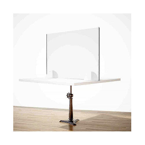 Pare-vent de table gamme Wood h 65x90 cm plexiglas et bois 2